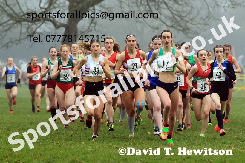 Junior Womens 2023 Northern Cross Country Champs., Witton Park, Blackburn. Photo: David T. Hewitson/Sports for All Pics